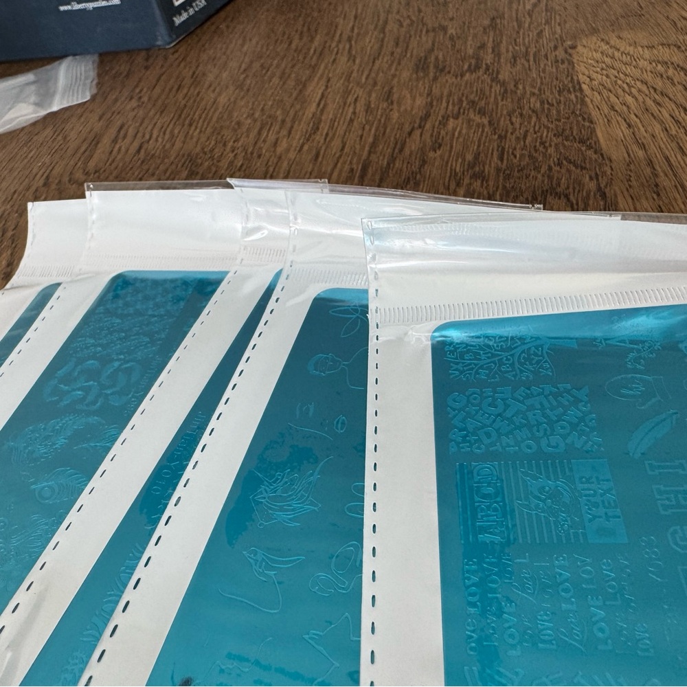 Blue Nail Art Stamping Plates Set - Picture 3 of 5